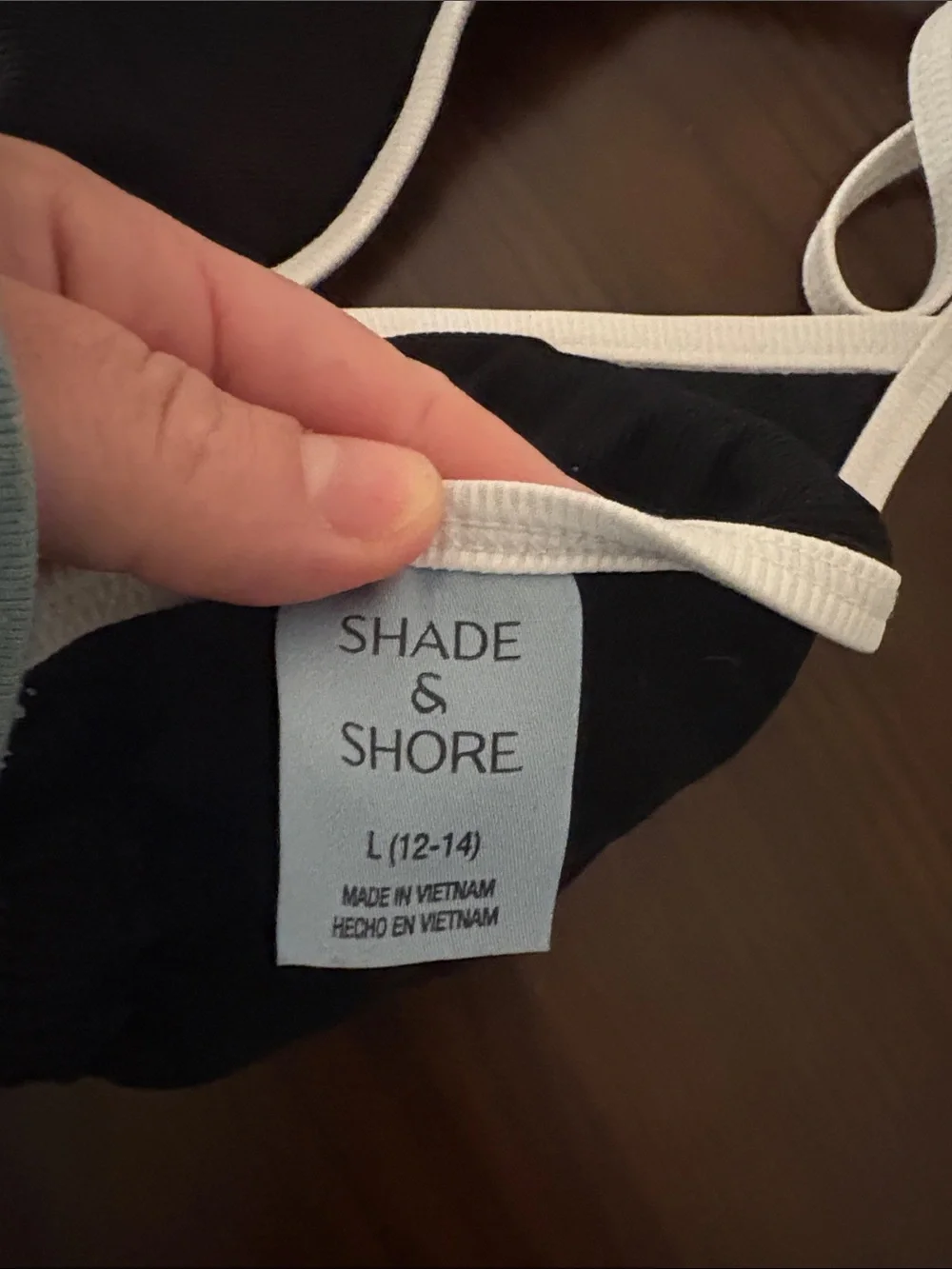 Shade & Shore Black Bikini with White Trim